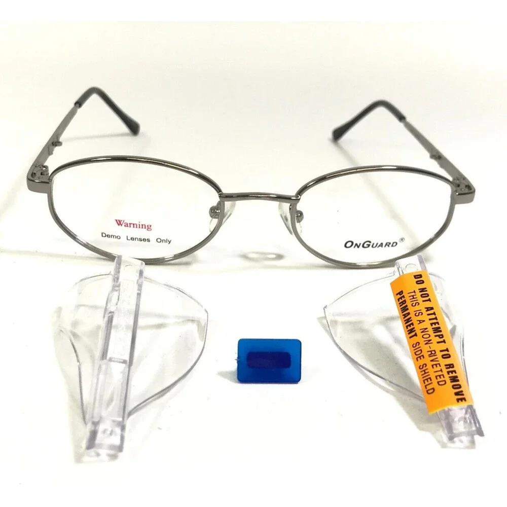 OnGuard Safety Eyeglasses Frames OG093 Gunmetal Z87-2 Side Shields 50-21-135
